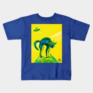 Space Cat Battle Kids T-Shirt